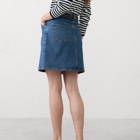 Banana Republic Cheetah Print Denim Utility Mini Skirt/NWT/6 - Picture 3 of 16